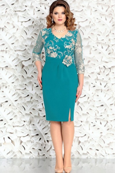 Платье Mira Fashion 4567-3 бирюзовый