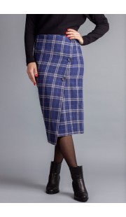 Юбка Mirolia 813 синяя клетка