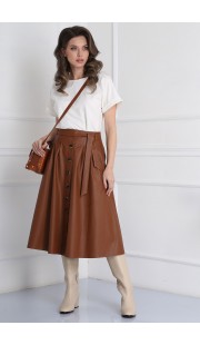 Юбка SandyNa 13954 коричневые тона