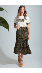 Юбка SandyNa 13759 хаки