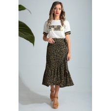 Юбка SandyNa 13759 хаки